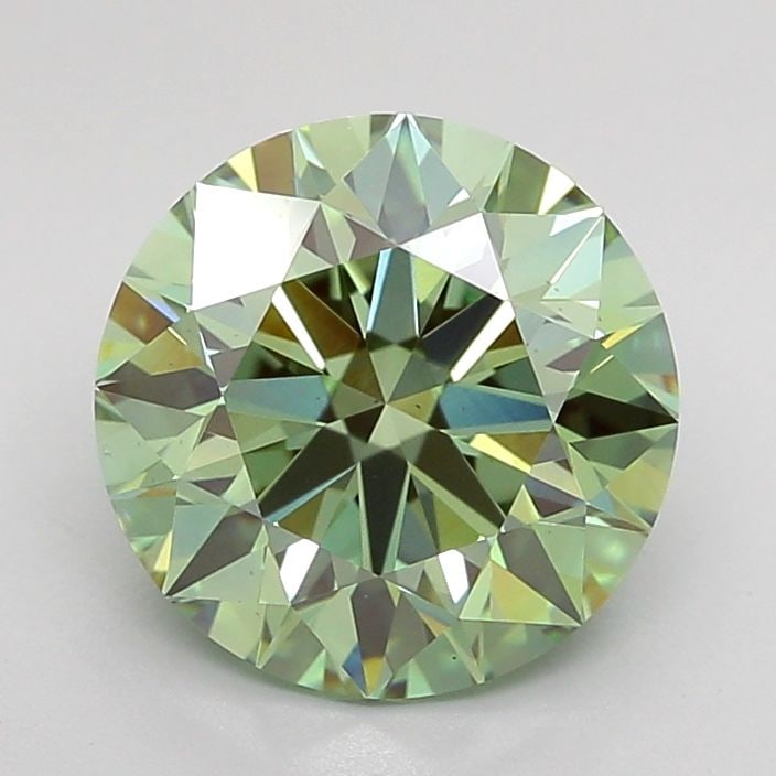 Loose Diamond - ROUND 2.8ct Fancy Vivid Green VS2: Loose Diamond - ROUND 2.8ct Fancy Vivid Green VS2 Source: This is a real non-mined Diamond that has been grown in a lab Shape: ROUND Carats: 2.8 Color: Fancy Vivid Green Certification: IGI Video: