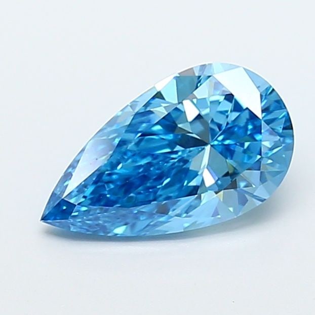 Loose Diamond - PEAR 1.51ct Fancy Vivid Blue VVS2: Loose Diamond - PEAR 1.51ct Fancy Vivid Blue VVS2 Source: This is a real non-mined Diamond that has been grown in a lab Shape: PEAR Carats: 1.51 Color: Fancy Vivid Blue Certification: IGI Video: