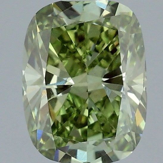 Loose Diamond - CUSHION MODIFIED 0.99ct Fancy Vivid Green VS2: Loose Diamond - CUSHION MODIFIED 0.99ct Fancy Vivid Green VS2 Source: This is a real non-mined Diamond that has been grown in a lab Shape: CUSHION MODIFIED Carats: 0.99 Color: Fancy Vivid Green Certif