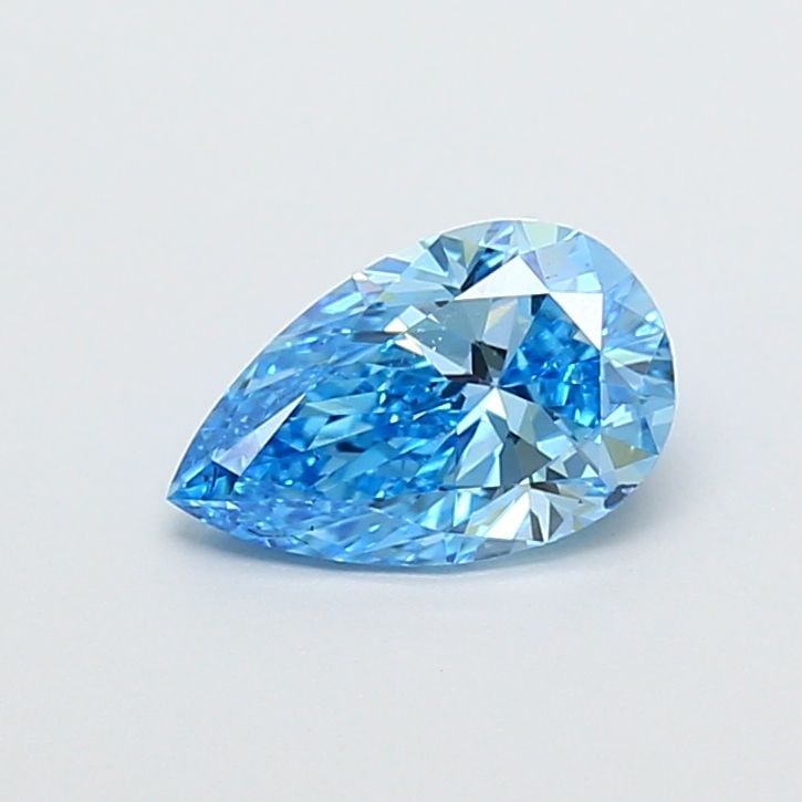 Loose Diamond - PEAR 1.03ct Fancy Vivid Blue VS2: Loose Diamond - PEAR 1.03ct Fancy Vivid Blue VS2 Source: This is a real non-mined Diamond that has been grown in a lab Shape: PEAR Carats: 1.03 Color: Fancy Vivid Blue Certification: IGI The Diamond D