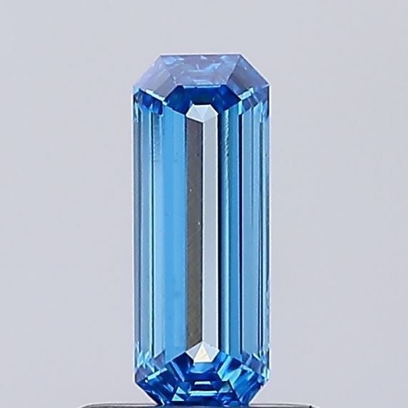 Loose Diamond - EMERALD 0.58ct Fancy Vivid Blue VS2: Loose Diamond - EMERALD 0.58ct Fancy Vivid Blue VS2 Source: This is a real non-mined Diamond that has been grown in a lab Shape: EMERALD Carats: 0.58 Color: Fancy Vivid Blue Certification: IGI Video:
