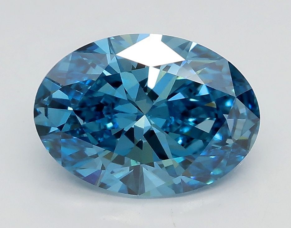 Loose Diamond - OVAL 2.02ct Fancy Vivid Blue VS1: Loose Diamond - OVAL 2.02ct Fancy Vivid Blue VS1 Source: This is a real non-mined Diamond that has been grown in a lab Shape: OVAL Carats: 2.02 Color: Fancy Vivid Blue Certification: IGI Video: Video
