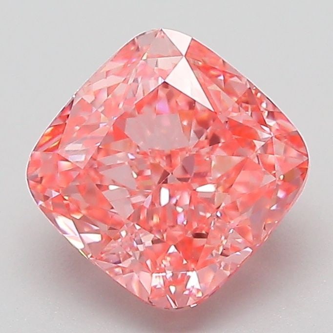 Loose Diamond - CUSHION MODIFIED 2.07ct Fancy Vivid Pink VVS2: Loose Diamond - CUSHION MODIFIED 2.07ct Fancy Vivid Pink VVS2 Source: This is a real non-mined Diamond that has been grown in a lab Shape: CUSHION MODIFIED Carats: 2.07 Color: Fancy Vivid Pink Certifi