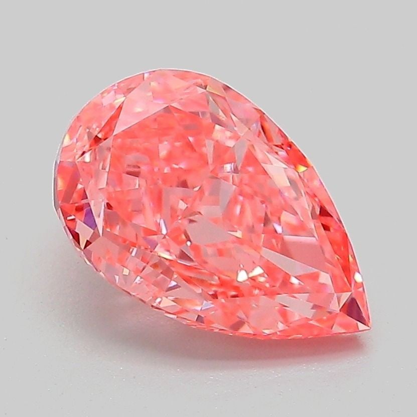 Loose Diamond - PEAR 2.15ct Fancy Vivid Pink VS1: Loose Diamond - PEAR 2.15ct Fancy Vivid Pink VS1 Source: This is a real non-mined Diamond that has been grown in a lab Shape: PEAR Carats: 2.15 Color: Fancy Vivid Pink Certification: IGI Video: