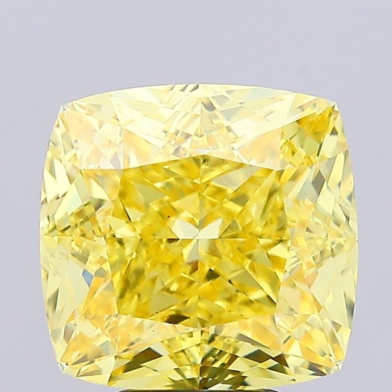 Loose Diamond - CUSHION MODIFIED 7.03ct Fancy Vivid Yellow VS1: Loose Diamond - CUSHION MODIFIED 7.03ct Fancy Vivid Yellow VS1 Source: This is a real non-mined Diamond that has been grown in a lab Shape: CUSHION MODIFIED Carats: 7.03 Color: Fancy Vivid Yellow Cert