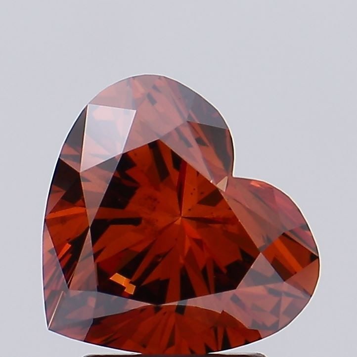 Loose Diamond - HEART 2.28ct Fancy Deep Orange VS2: Loose Diamond - HEART 2.28ct Fancy Deep Orange VS2 Source: This is a real non-mined Diamond that has been grown in a lab Shape: HEART Carats: 2.28 Color: Fancy Deep Orange Certification: IGI Video: