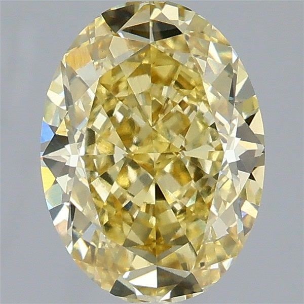 Loose Diamond - OVAL 2.52ct Fancy Intense Yellow VVS2: Loose Diamond - OVAL 2.52ct Fancy Intense Yellow VVS2 Source: This is a real non-mined Diamond that has been grown in a lab Shape: OVAL Carats: 2.52 Color: Fancy Intense Yellow Certification: IGI Vide