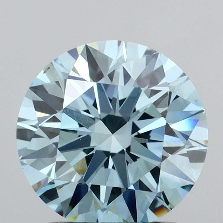 Ideal Loose Diamond - ROUND 1.52ct Fancy Vivid Blue VS2: Ideal Loose Diamond - ROUND 1.52ct Fancy Vivid Blue VS2 Source: This is a real non-mined Diamond that has been grown in a lab Shape: ROUND Carats: 1.52 Color: Fancy Vivid Blue Certification: IGI