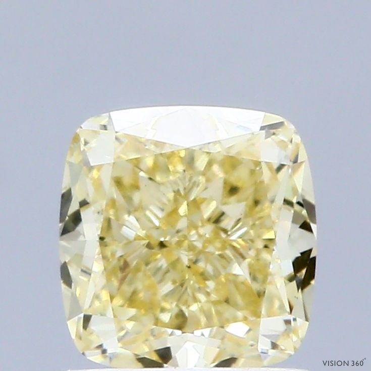 Loose Diamond - CUSHION MODIFIED 1.3ct Fancy Intense Yellow VVS2: Loose Diamond - CUSHION MODIFIED 1.3ct Fancy Intense Yellow VVS2 Source: This is a real non-mined Diamond that has been grown in a lab Shape: CUSHION MODIFIED Carats: 1.3 Color: Fancy Intense Yellow C