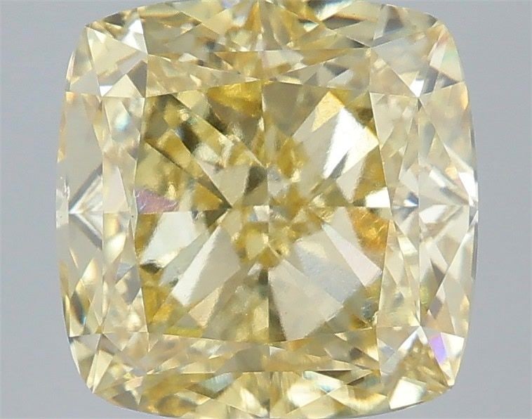 Loose Diamond - CUSHION MODIFIED 4.01ct Fancy Intense Yellow VS1: Loose Diamond - CUSHION MODIFIED 4.01ct Fancy Intense Yellow VS1 Source: This is a real non-mined Diamond that has been grown in a lab Shape: CUSHION MODIFIED Carats: 4.01 Color: Fancy Intense Yellow 