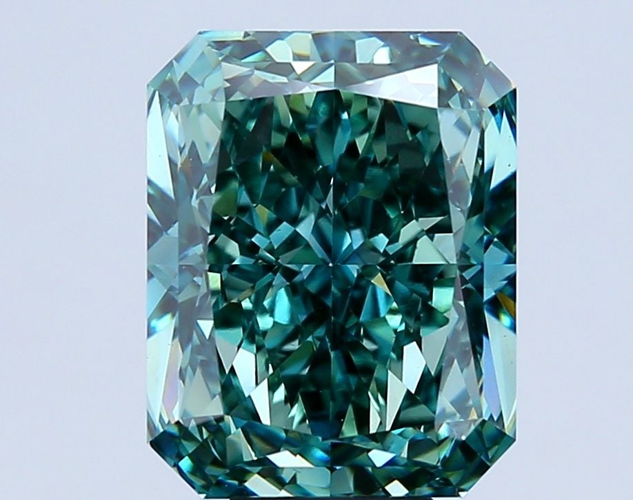 Loose Diamond - RADIANT 10.11ct Fancy Vivid Green VS1: Loose Diamond - RADIANT 10.11ct Fancy Vivid Green VS1 Source: This is a real non-mined Diamond that has been grown in a lab Shape: RADIANT Carats: 10.11 Color: Fancy Vivid Green Certification: IGI Vid