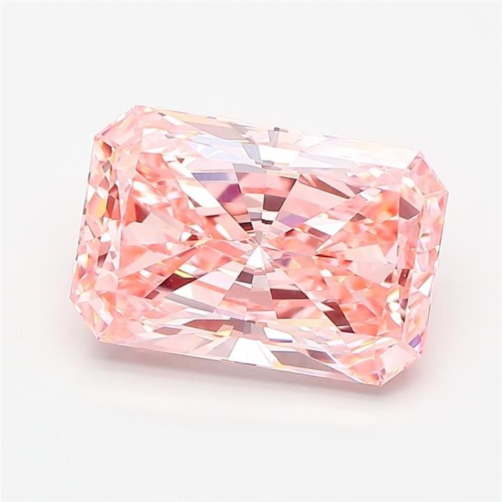 Loose Diamond - RADIANT 4.09ct Fancy Intense Pink VVS2: Loose Diamond - RADIANT 4.09ct Fancy Intense Pink VVS2 Source: This is a real non-mined Diamond that has been grown in a lab Shape: RADIANT Carats: 4.09 Color: Fancy Intense Pink Certification: IGI Vi