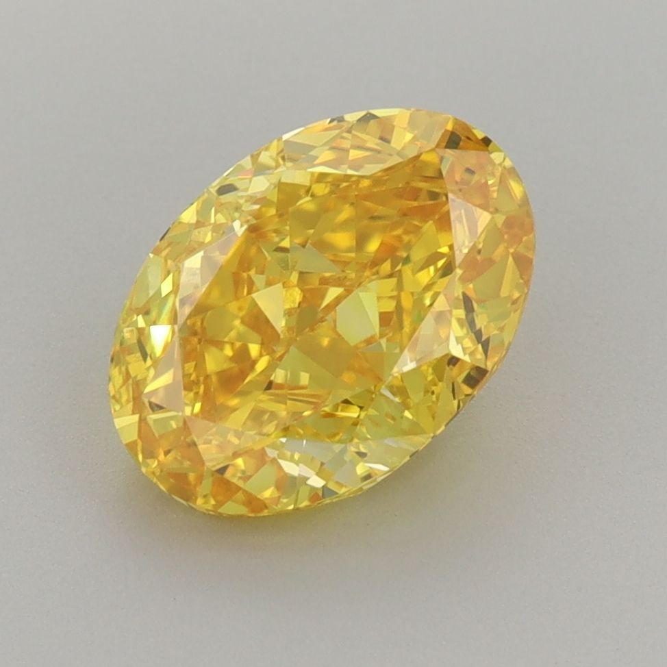 Loose Diamond - OVAL 2.26ct Fancy Vivid Yellow VVS1: Loose Diamond - OVAL 2.26ct Fancy Vivid Yellow VVS1 Source: This is a real non-mined Diamond that has been grown in a lab Shape: OVAL Carats: 2.26 Color: Fancy Vivid Yellow Certification: IGI Video: