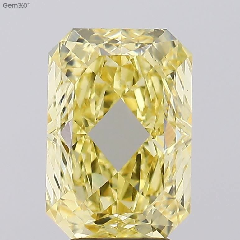 Loose Diamond - RADIANT 4.04ct Fancy Intense Yellow VS2: Loose Diamond - RADIANT 4.04ct Fancy Intense Yellow VS2 Source: This is a real non-mined Diamond that has been grown in a lab Shape: RADIANT Carats: 4.04 Color: Fancy Intense Yellow Certification: IGI