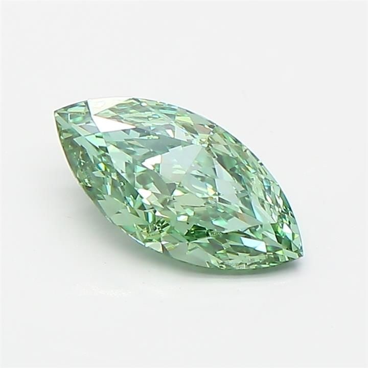 Loose Diamond - MARQUISE 0.86ct Fancy Vivid Green VVS2: Loose Diamond - MARQUISE 0.86ct Fancy Vivid Green VVS2 Source: This is a real non-mined Diamond that has been grown in a lab Shape: MARQUISE Carats: 0.86 Color: Fancy Vivid Green Certification: IGI Vi