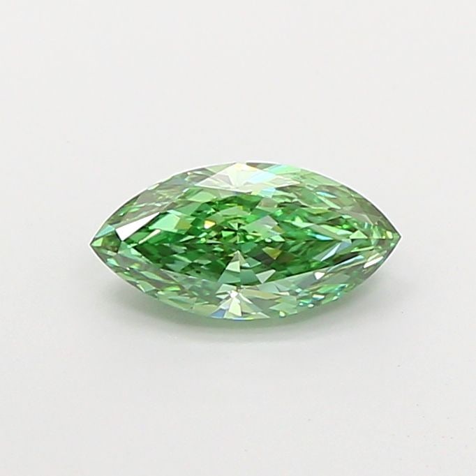 Loose Diamond - MARQUISE 1.09ct Fancy Vivid Green VS1: Loose Diamond - MARQUISE 1.09ct Fancy Vivid Green VS1 Source: This is a real non-mined Diamond that has been grown in a lab Shape: MARQUISE Carats: 1.09 Color: Fancy Vivid Green Certification: IGI Vid