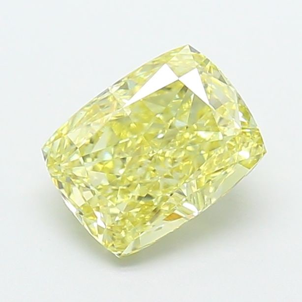 Loose Diamond - CUSHION MODIFIED 1.54ct Fancy Intense Yellow VVS2: Loose Diamond - CUSHION MODIFIED 1.54ct Fancy Intense Yellow VVS2 Source: This is a real non-mined Diamond that has been grown in a lab Shape: CUSHION MODIFIED Carats: 1.54 Color: Fancy Intense Yellow