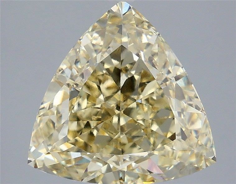 Loose Diamond - TRIANGULAR 5.56ct Fancy Yellow VS1: Loose Diamond - TRIANGULAR 5.56ct Fancy Yellow VS1 Source: This is a real non-mined Diamond that has been grown in a lab Shape: TRIANGULAR Carats: 5.56 Color: Fancy Yellow Certification: IGI Video: