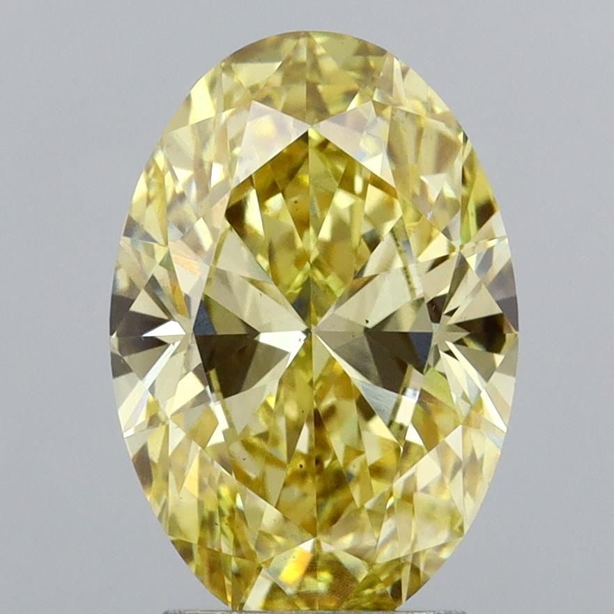 Loose Diamond - OVAL 2.9ct Fancy Intense Yellow VS2: Loose Diamond - OVAL 2.9ct Fancy Intense Yellow VS2 Source: This is a real non-mined Diamond that has been grown in a lab Shape: OVAL Carats: 2.9 Color: Fancy Intense Yellow Certification: IGI Video: