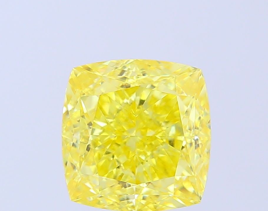 Loose Diamond - CUSHION MODIFIED 5.05ct Fancy Vivid Yellow VS1: Loose Diamond - CUSHION MODIFIED 5.05ct Fancy Vivid Yellow VS1 Source: This is a real non-mined Diamond that has been grown in a lab Shape: CUSHION MODIFIED Carats: 5.05 Color: Fancy Vivid Yellow Cert