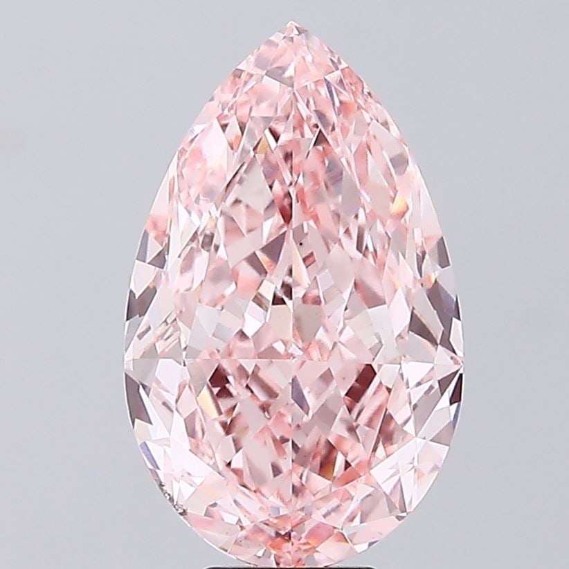 Loose Diamond - PEAR 9.54ct Fancy Vivid Pink VS2: Loose Diamond - PEAR 9.54ct Fancy Vivid Pink VS2 Source: This is a real non-mined Diamond that has been grown in a lab Shape: PEAR Carats: 9.54 Color: Fancy Vivid Pink Certification: IGI Video: