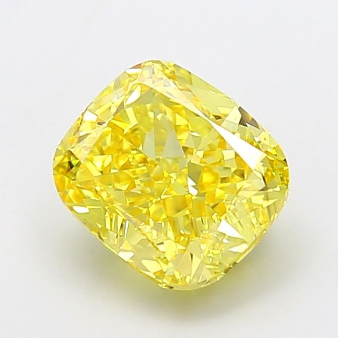 Loose Diamond - CUSHION MODIFIED 4.0ct Fancy Vivid Yellow VS2: Loose Diamond - CUSHION MODIFIED 4.0ct Fancy Vivid Yellow VS2 Source: This is a real non-mined Diamond that has been grown in a lab Shape: CUSHION MODIFIED Carats: 4.0 Color: Fancy Vivid Yellow Certif