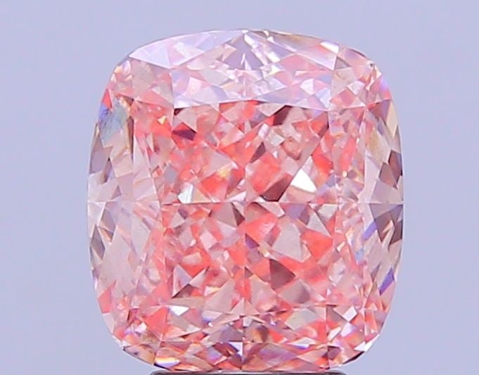 Loose Diamond - CUSHION MODIFIED 5.09ct Fancy Intense Pink VS2: Loose Diamond - CUSHION MODIFIED 5.09ct Fancy Intense Pink VS2 Source: This is a real non-mined Diamond that has been grown in a lab Shape: CUSHION MODIFIED Carats: 5.09 Color: Fancy Intense Pink Cert