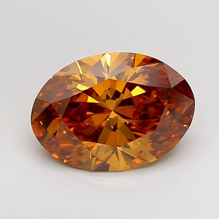 Loose Diamond - OVAL 2.51ct Fancy Deep Orange VVS2: Loose Diamond - OVAL 2.51ct Fancy Deep Orange VVS2 Source: This is a real non-mined Diamond that has been grown in a lab Shape: OVAL Carats: 2.51 Color: Fancy Deep Orange Certification: IGI The Diamon