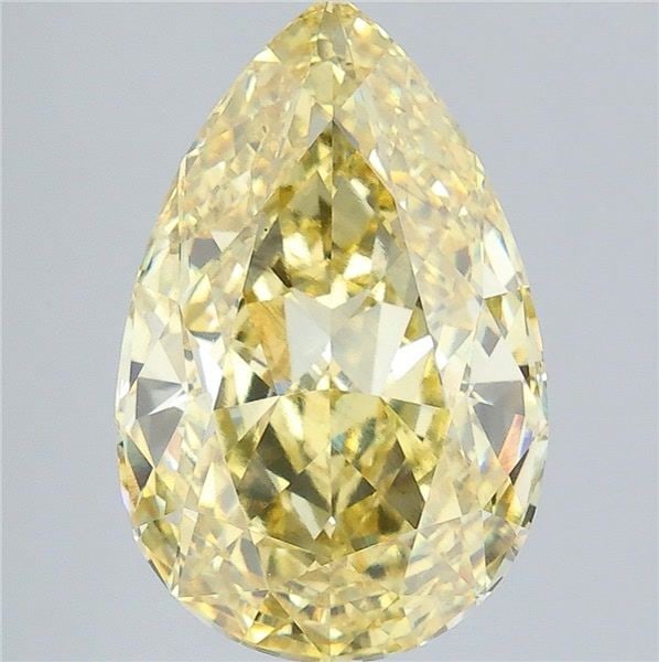 Loose Diamond - PEAR 8.1ct Fancy Intense Yellow VS2: Loose Diamond - PEAR 8.1ct Fancy Intense Yellow VS2 Source: This is a real non-mined Diamond that has been grown in a lab Shape: PEAR Carats: 8.1 Color: Fancy Intense Yellow Certification: IGI Video: