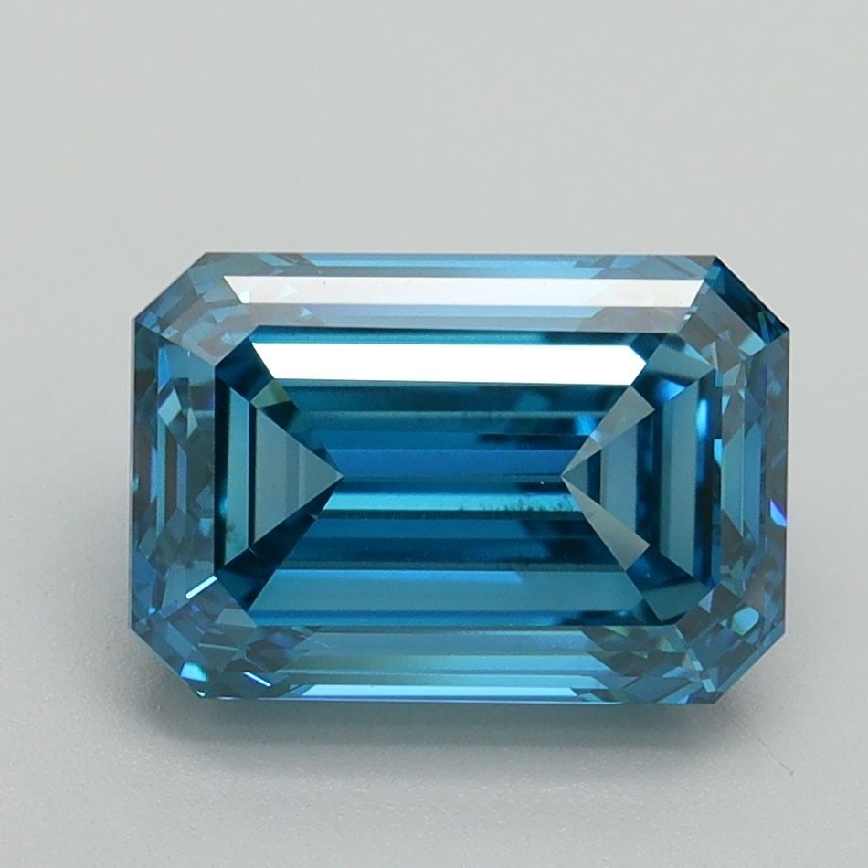 Loose Diamond - EMERALD 3.01ct Fancy Vivid Blue VS1: Loose Diamond - EMERALD 3.01ct Fancy Vivid Blue VS1 Source: This is a real non-mined Diamond that has been grown in a lab Shape: EMERALD Carats: 3.01 Color: Fancy Vivid Blue Certification: IGI Video: