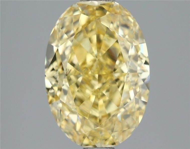 Loose Diamond - OVAL 3.03ct Fancy Vivid Yellow VS1: Loose Diamond - OVAL 3.03ct Fancy Vivid Yellow VS1 Source: This is a real non-mined Diamond that has been grown in a lab Shape: OVAL Carats: 3.03 Color: Fancy Vivid Yellow Certification: IGI The Diamo