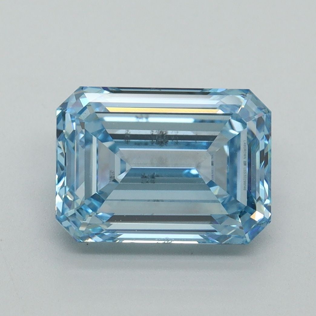 Loose Diamond - EMERALD 3.03ct Fancy Intense Blue SI2: Loose Diamond - EMERALD 3.03ct Fancy Intense Blue SI2 Source: This is a real non-mined Diamond that has been grown in a lab Shape: EMERALD Carats: 3.03 Color: Fancy Intense Blue Certification: IGI Vid
