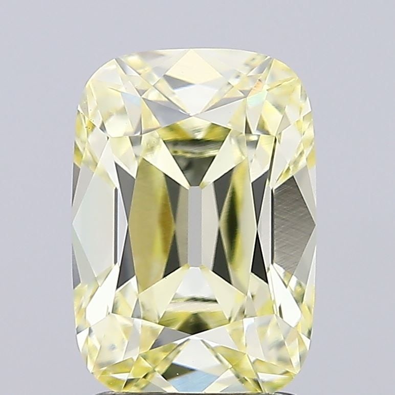 Loose Diamond - CUSHION 2.12ct Fancy Light Yellow VS1: Loose Diamond - CUSHION 2.12ct Fancy Light Yellow VS1 Source: This is a real non-mined Diamond that has been grown in a lab Shape: CUSHION Carats: 2.12 Color: Fancy Light Yellow Certification: IGI Vid