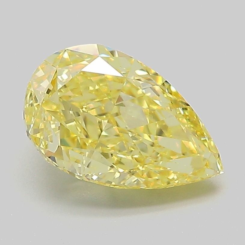 Loose Diamond - PEAR 2.08ct Fancy Vivid Yellow VVS2: Loose Diamond - PEAR 2.08ct Fancy Vivid Yellow VVS2 Source: This is a real non-mined Diamond that has been grown in a lab Shape: PEAR Carats: 2.08 Color: Fancy Vivid Yellow Certification: IGI Video:
