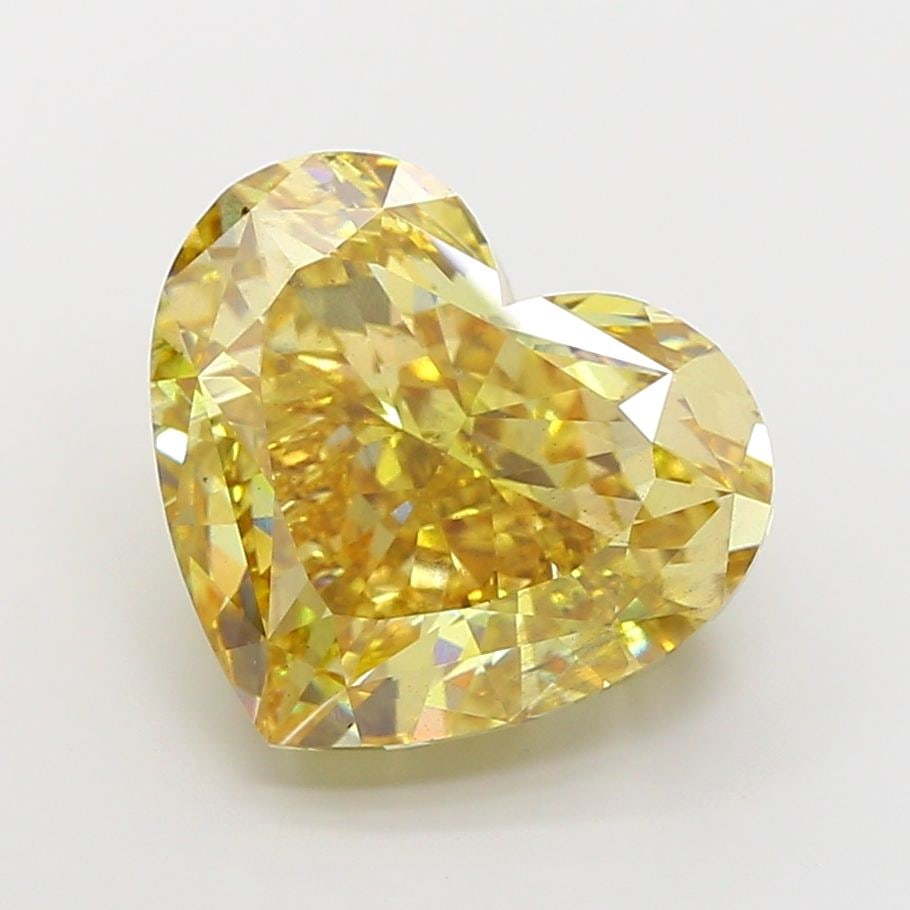 Loose Diamond - HEART 21.0ct Fancy Intense Yellow SI1: Loose Diamond - HEART 21.0ct Fancy Intense Yellow SI1 Source: This is a real non-mined Diamond that has been grown in a lab Shape: HEART Carats: 21.0 Color: Fancy Intense Yellow Certification: IGI Vid
