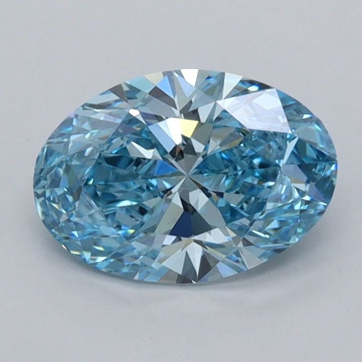 Loose Diamond - OVAL 1.03ct Fancy Vivid Blue VVS1: Loose Diamond - OVAL 1.03ct Fancy Vivid Blue VVS1 Source: This is a real non-mined Diamond that has been grown in a lab Shape: OVAL Carats: 1.03 Color: Fancy Vivid Blue Certification: IGI Video: