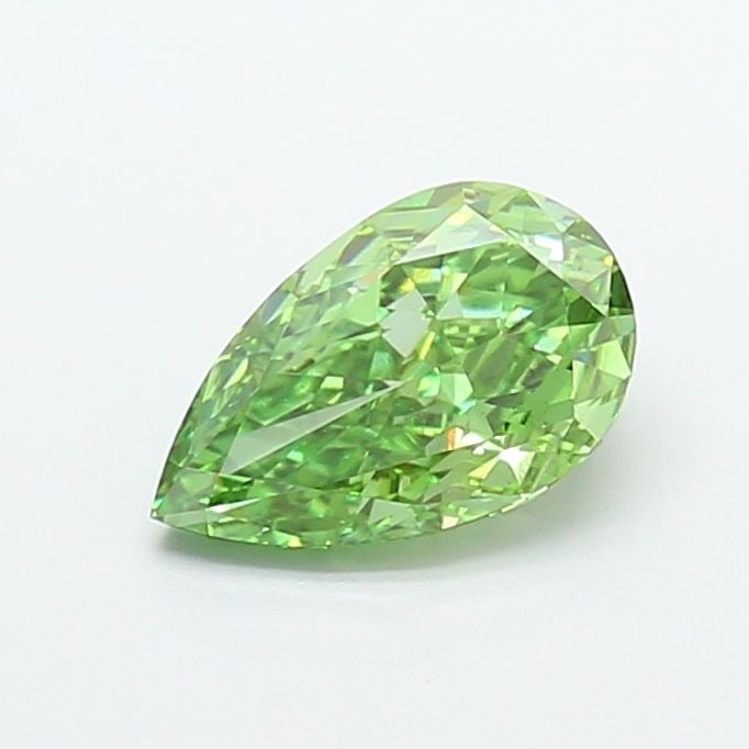 Loose Diamond - PEAR 1.05ct Fancy Vivid Green VVS2: Loose Diamond - PEAR 1.05ct Fancy Vivid Green VVS2 Source: This is a real non-mined Diamond that has been grown in a lab Shape: PEAR Carats: 1.05 Color: Fancy Vivid Green Certification: IGI Video: