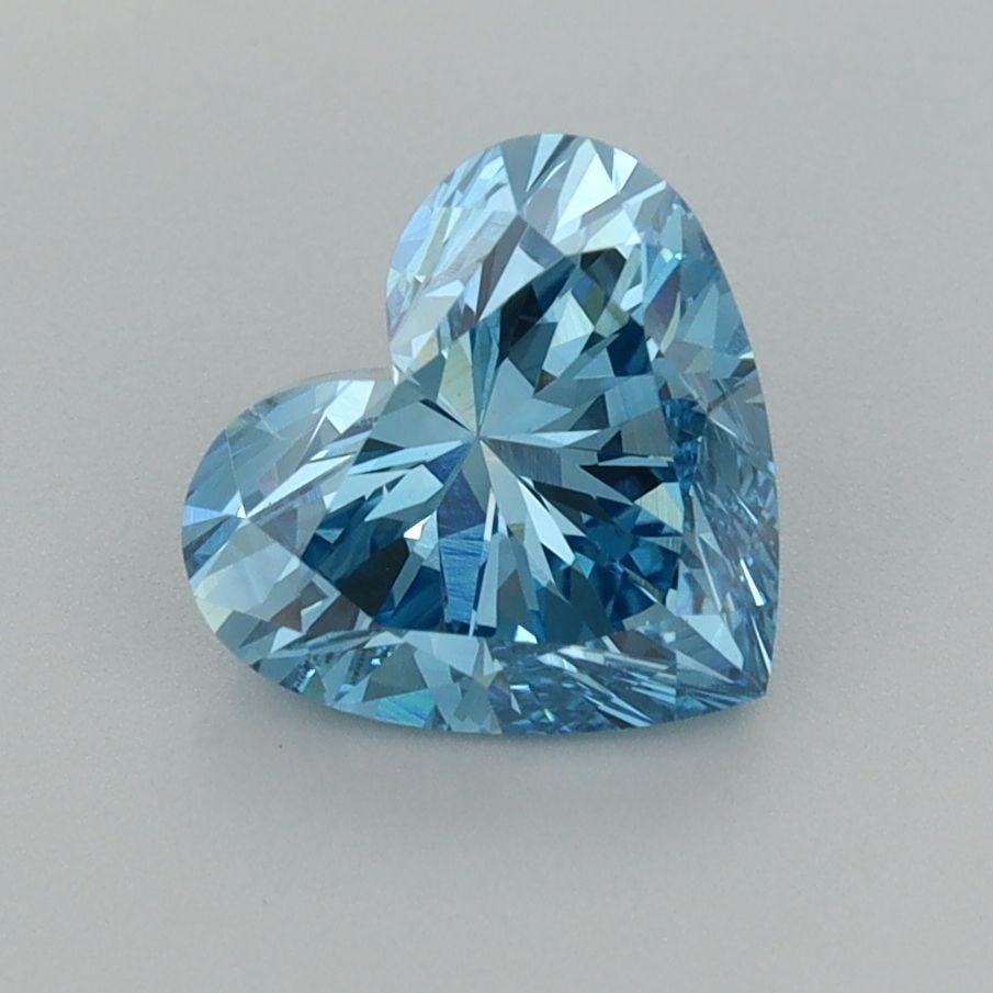 Loose Diamond - HEART 1.48ct Fancy Vivid Blue VS1: Loose Diamond - HEART 1.48ct Fancy Vivid Blue VS1 Source: This is a real non-mined Diamond that has been grown in a lab Shape: HEART Carats: 1.48 Color: Fancy Vivid Blue Certification: IGI Video: