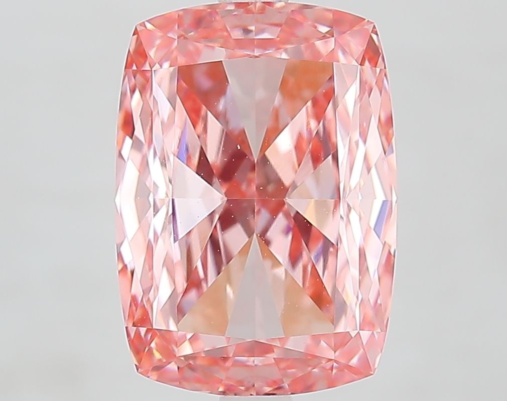 Loose Diamond - CUSHION MODIFIED 5.1ct Fancy Vivid Pink VVS2: Loose Diamond - CUSHION MODIFIED 5.1ct Fancy Vivid Pink VVS2 Source: This is a real non-mined Diamond that has been grown in a lab Shape: CUSHION MODIFIED Carats: 5.1 Color: Fancy Vivid Pink Certifica