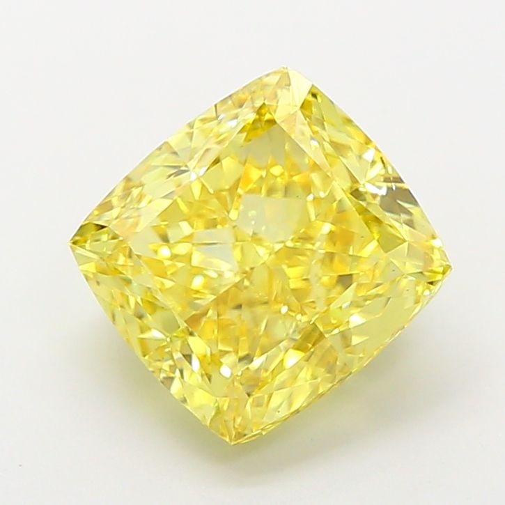 Loose Diamond - CUSHION MODIFIED 4.05ct Fancy Vivid Yellow VS2: Loose Diamond - CUSHION MODIFIED 4.05ct Fancy Vivid Yellow VS2 Source: This is a real non-mined Diamond that has been grown in a lab Shape: CUSHION MODIFIED Carats: 4.05 Color: Fancy Vivid Yellow Cert