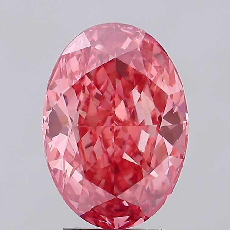 Loose Diamond - OVAL 4.22ct Fancy Vivid Pink VVS2: Loose Diamond - OVAL 4.22ct Fancy Vivid Pink VVS2 Source: This is a real non-mined Diamond that has been grown in a lab Shape: OVAL Carats: 4.22 Color: Fancy Vivid Pink Certification: IGI Video: