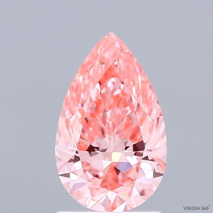 Loose Diamond - PEAR 1.09ct Fancy Vivid Pink VS2: Loose Diamond - PEAR 1.09ct Fancy Vivid Pink VS2 Source: This is a real non-mined Diamond that has been grown in a lab Shape: PEAR Carats: 1.09 Color: Fancy Vivid Pink Certification: IGI Video: