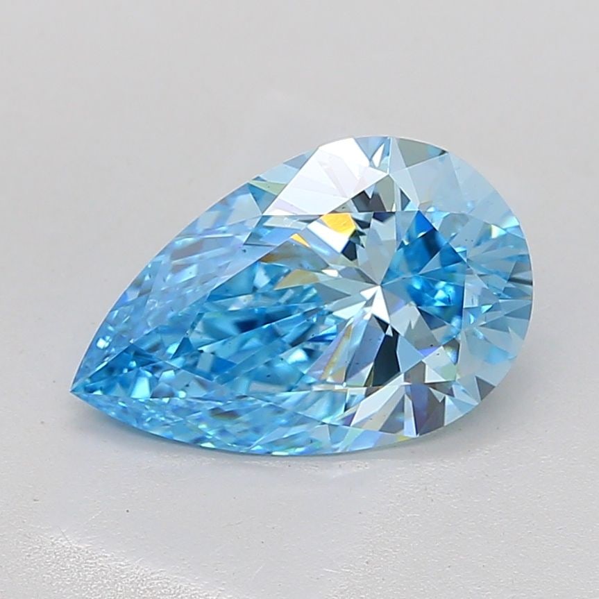 Loose Diamond - PEAR 3.51ct Fancy Vivid Blue VS2: Loose Diamond - PEAR 3.51ct Fancy Vivid Blue VS2 Source: This is a real non-mined Diamond that has been grown in a lab Shape: PEAR Carats: 3.51 Color: Fancy Vivid Blue Certification: IGI Video:
