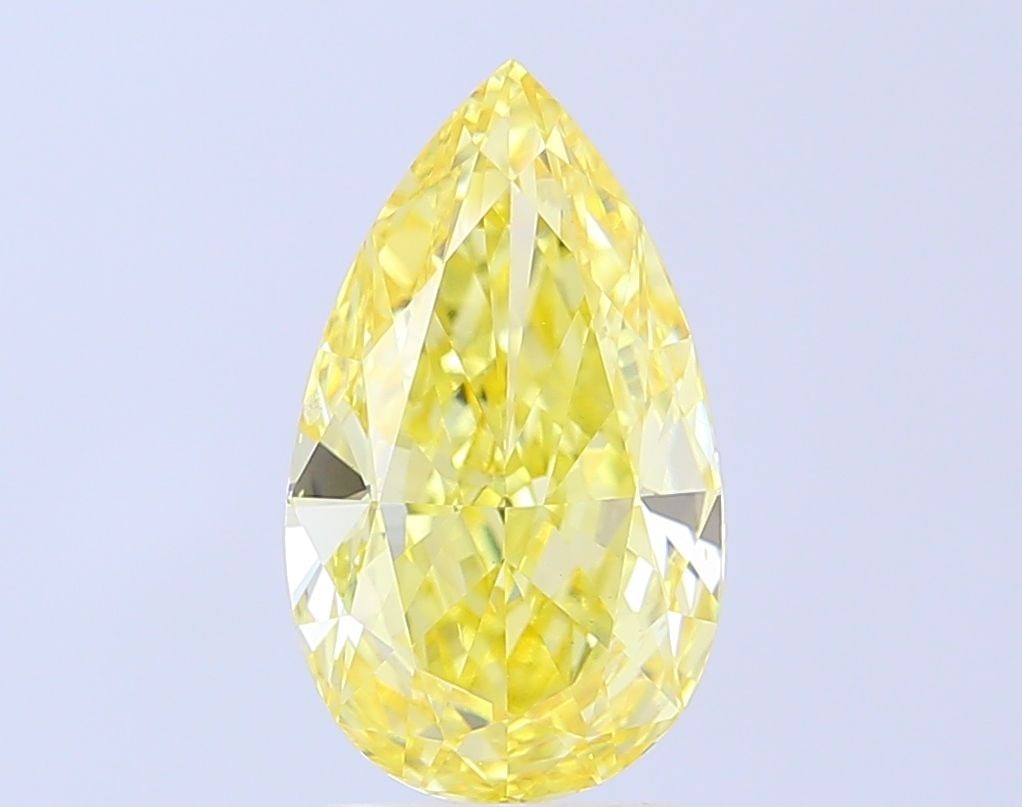 Loose Diamond - PEAR 3.52ct Fancy Intense Yellow VS1: Loose Diamond - PEAR 3.52ct Fancy Intense Yellow VS1 Source: This is a real non-mined Diamond that has been grown in a lab Shape: PEAR Carats: 3.52 Color: Fancy Intense Yellow Certification: IGI Video