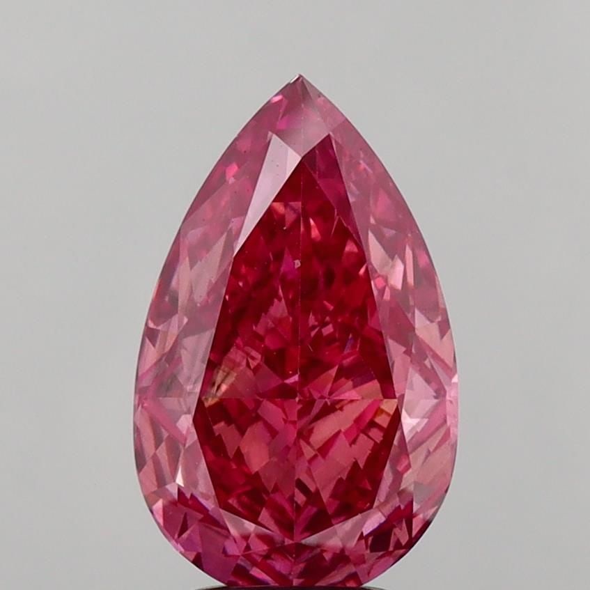 Loose Diamond - PEAR 4.16ct Fancy Vivid Pink VS2: Loose Diamond - PEAR 4.16ct Fancy Vivid Pink VS2 Source: This is a real non-mined Diamond that has been grown in a lab Shape: PEAR Carats: 4.16 Color: Fancy Vivid Pink Certification: IGI Video:
