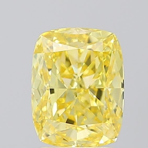 Loose Diamond - CUSHION MODIFIED 2.0ct Fancy Vivid Yellow VS1: Loose Diamond - CUSHION MODIFIED 2.0ct Fancy Vivid Yellow VS1 Source: This is a real non-mined Diamond that has been grown in a lab Shape: CUSHION MODIFIED Carats: 2.0 Color: Fancy Vivid Yellow Certif