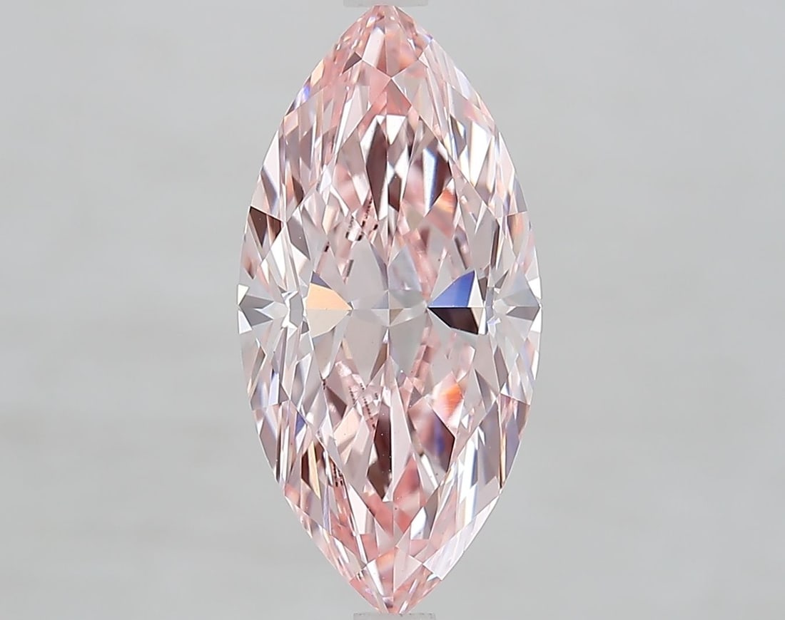 Loose Diamond - MARQUISE 3.52ct Fancy Vivid Pink VS1: Loose Diamond - MARQUISE 3.52ct Fancy Vivid Pink VS1 Source: This is a real non-mined Diamond that has been grown in a lab Shape: MARQUISE Carats: 3.52 Color: Fancy Vivid Pink Certification: IGI Video