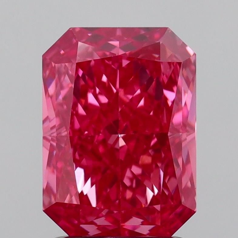 Loose Diamond - RADIANT 2.08ct Fancy Vivid Pink VS1: Loose Diamond - RADIANT 2.08ct Fancy Vivid Pink VS1 Source: This is a real non-mined Diamond that has been grown in a lab Shape: RADIANT Carats: 2.08 Color: Fancy Vivid Pink Certification: IGI Video: