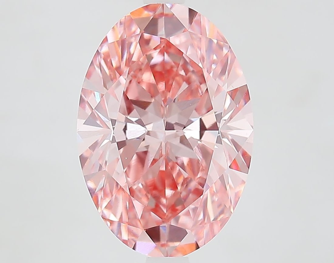 Loose Diamond - OVAL 4.41ct Fancy Vivid Pink VS1: Loose Diamond - OVAL 4.41ct Fancy Vivid Pink VS1 Source: This is a real non-mined Diamond that has been grown in a lab Shape: OVAL Carats: 4.41 Color: Fancy Vivid Pink Certification: IGI Video: