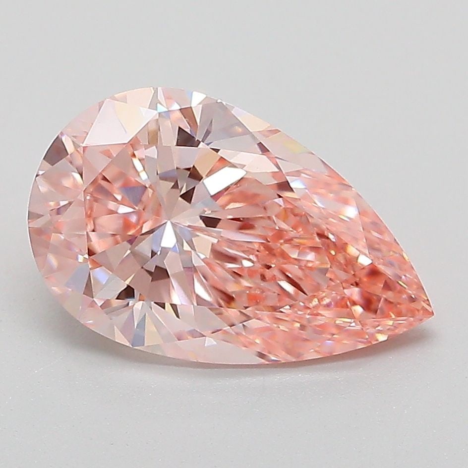 Loose Diamond - PEAR 2.52ct Fancy Vivid Pink VVS2: Loose Diamond - PEAR 2.52ct Fancy Vivid Pink VVS2 Source: This is a real non-mined Diamond that has been grown in a lab Shape: PEAR Carats: 2.52 Color: Fancy Vivid Pink Certification: IGI Video: